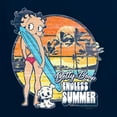 thumbnail image 5 of Wild Bobby Betty Boop Endless Summer Beach the Dog Betty Boop Women’s Standard V-Neck Tee, Navy, Small, 5 of 5