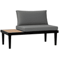 thumbnail image 1 of Outsunny Outdoor Sofa with Side Tray, Cushioned Patio Loveseat, Grey, 1 of 10