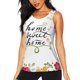 thumbnail image 1 of Balery Home Sweet Home Floral Camiseta sin mangas estampada ligera para mujer, tops de entrenamiento sin mangas, camisetas de yoga transpirables de secado rápido.-X-Large, 1 of 7