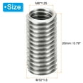 thumbnail image 2 of Unique Bargains Adaptateurs Filetés Manchon Réducteur Écrou M10 * 1,5 Mâle à M8 * 1,25 Femelle Réparation Insert Vis Réducteur 20mm 6 Pcs, 2 of 6