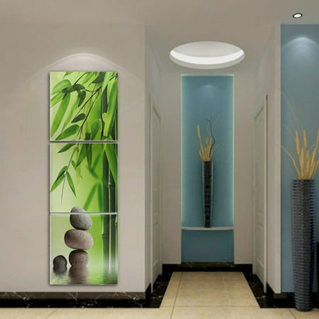 Unframed 3 Panel Stone Bamboo Canvas Painting Pictures Modern Art Wall Decoration Living Room Home Decor Walmart Canada