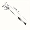 thumbnail image 5 of Manual Stainless Steel Egg Beater - Handheld Whisk for Baking, Pancake Batters, Eggs & Cream (12.9in), 5 of 20