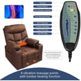 thumbnail image 6 of Danrelax Power Lift Chair Electric Recliner, Heated Vibration Massage Fabric Sofa Motorized Living Room Chair, For Office, Bedroom, Brown, 6 of 10