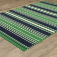 thumbnail image 2 of Oriental Weavers Havana Indoor/Outdoor Rug - HAV05 - 6'7" x 9'2" - in Green/ Navy - Preppy Style, Water, Stain and Fade Resistant, Hose Clean, Patio, Outdoor Living Area Rug, 2 of 3