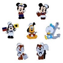 Disney Cruise Line Themed Character Trading Park Pins 7 Specific Set