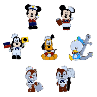 Disney Cruise Line Themed Character Trading Park Pins 7 Specific Set