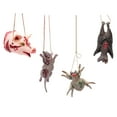 thumbnail image 5 of sunsanly Halloween Pendant Realistic Creepy Hanging Rat Pig Head Spider Bat Decoration Haunted House Prop for Halloween Party, 5 of 8