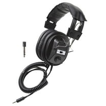 Califone 3068AV Switchable Stereo/Mono Over-Ear Headphones, 3.5mm with 1/4 inch Adapter Plug, Black, Each