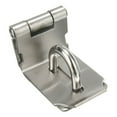 thumbnail image 3 of Fixed Clamp X2 90 Stainless Steel Hasp And Staple Gate Door Lock For Padlock 2 Pcs Silver, 3 of 4