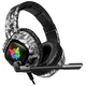 thumbnail image 3 of Audífonos gamer BLOOSOM Camuflaje blanco con luz RGB LED Camuflaje gris, 3 of 4