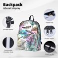 thumbnail image 4 of Mochila con estampado de plumas, mochila para portátil, bolsa de viaje, senderismo, mochila de negocios para mujeres y hombres., 4 of 5