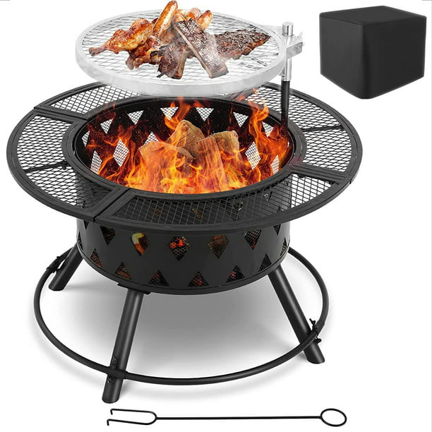 Okvac 36 Outdoor Fire Pit Wood Burning, Coal Outdoor Fire Pit