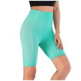 thumbnail image 3 of REALiKUN Biker Shorts for Women High Waisted Workout Shorts for Women Yoga Pants Green L, 3 of 8