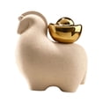 thumbnail image 1 of Figura de caballo de cerámica, escultura animal, dibujos animados, decoración creativa para el hogar moderna Estilo A, 1 of 9