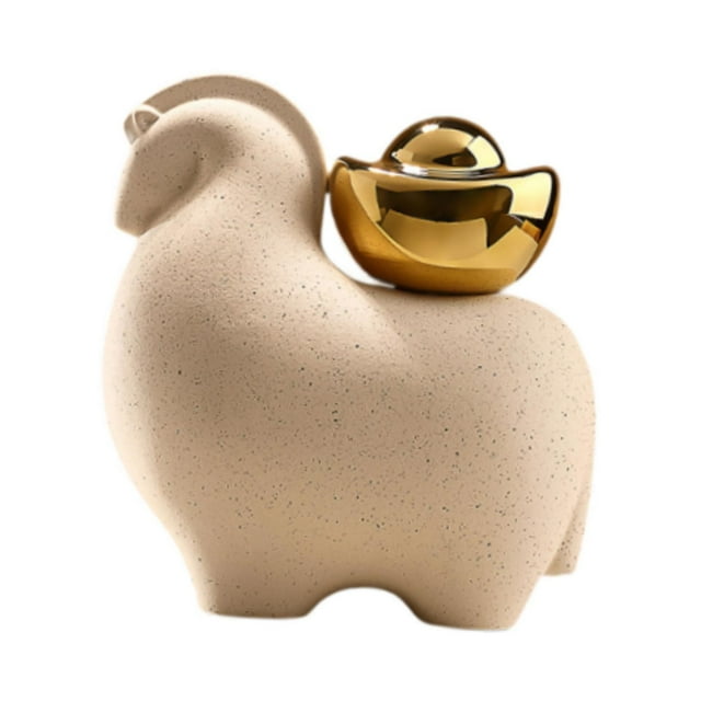 Figura de caballo de cerámica, escultura animal, dibujos animados, decoración creativa para el hogar moderna Estilo A