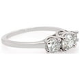 thumbnail image 3 of Glitz Design Three Stone Anniversary Ring past present future for Women White Gold Finish CZ, 3 of 3