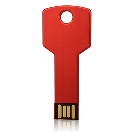 Metal Usb Flash Drive - KOOTION 64GB USB Flash Drive Metal Key Design Drive, Red