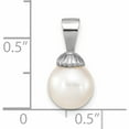 thumbnail image 3 of 14K White Gold 8-9mm Round Fwc Pearl Pendant (15.75 X 8.3) Made In Canada -Jewelry By Sweet Pea, 3 of 7