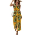 thumbnail image 3 of s Retro Circles / Vintage s Seventies Pattern Sleeveless Dress ladies dresses for women Party dresses for women, 3 of 7