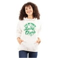 thumbnail image 4 of I'll Be Your Lucky Charm Clover Unisex Plus Fleece Graphic Hoodie Brisco Brands 3X, 4 of 5