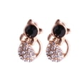 thumbnail image 1 of Pendientes con owknot gato brilnte Pendientes otón y negro Hugo Pendientes de oreja de gato, 1 of 8