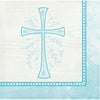 Divinity Blue Cross 16 Ct Beverage Napkins Baptism Confirmation Communion Christening
