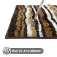 thumbnail image 6 of Better Trends 20" x 32" Bathroom Rugs 100% Polyester Soft Water Absorbent Non Slip Bath Mat Machine Washable Rug Griffie Collection - Brown, 6 of 8