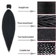 thumbnail image 2 of Lace Front Wigs Human Hair Wigs African Black Dirty Braid Wig Highlight Color Gradient Hair Extension, 2 of 4