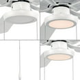 thumbnail image 3 of AirPro 7" 1-Light Satin White Integrated LED Transitional Edgelit Ceiling Fan Light Kit and Opal Shade, 3 of 9