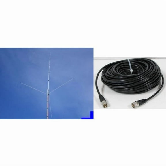 Sirio GPE 27 5/8 Wave CB/10M Antenna with 75 FT RG8X Coax Cable