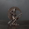 thumbnail image 1 of Copper Plated Resin Witch Statue Home Decor, Ideal Gift for Family and Friends, 1 of 4