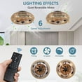 thumbnail image 6 of ACE-LIGHTS,19.7 Inch Dimmable Rattan Ceiling Fan with 5-Lights(LED Bulbs Included) & Remote Control,Suitable for Winter and Summer for Living Room,Dining Room,Bedroom,Kitchen,Office(Brown)., 6 of 7