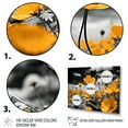 thumbnail image 3 of Designart "Golden Buttercups Yellow and Grey in Black and White I" Floral Canvas Print, 3 of 5