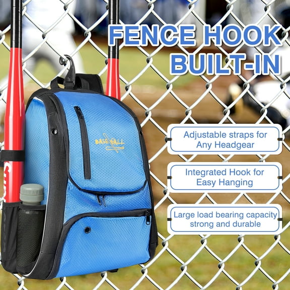 Baseball Bag Backpack T-Ball & Softball Bat Bag with Shoes Compartment for Youth Boys Girls and Adult