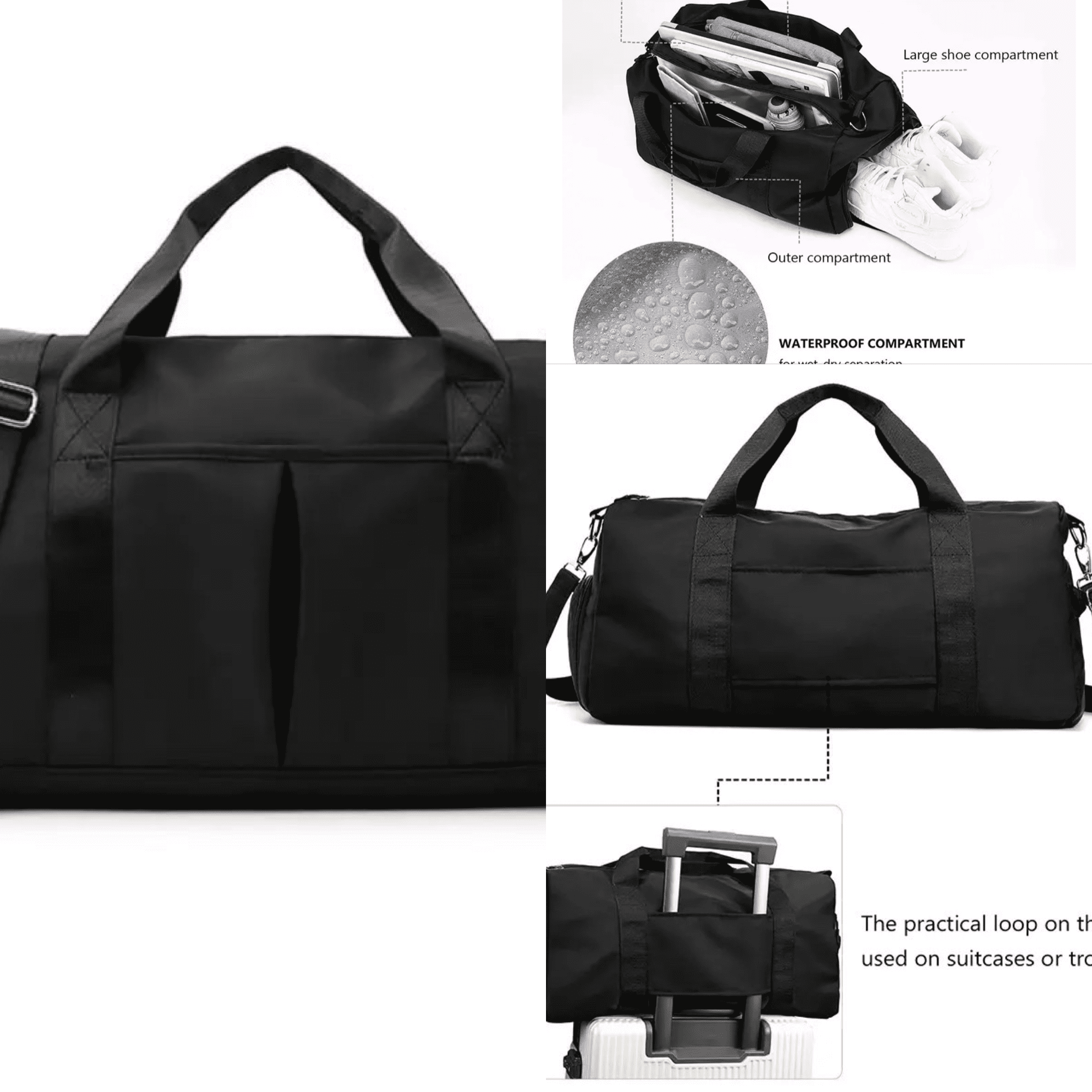 Sports Duffle Bag. Spacious Gym Bag for Workouts and Travel, 19 Inch