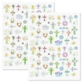 thumbnail image 4 of Current Faith Crosses Stickers - Flower Stationery, 2 Full-Size 8 1/2" x 11" Sheets, Variety Pack, Decals, Festive, Kids Classroom Activities, Party Favors, Crafts, Scrapbooking, 4 of 5