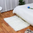 thumbnail image 2 of PiccoCasa Faux Fur Area Rug Shaggy Floor Mat, White 2x3 Feet Rectangle, 2 of 6