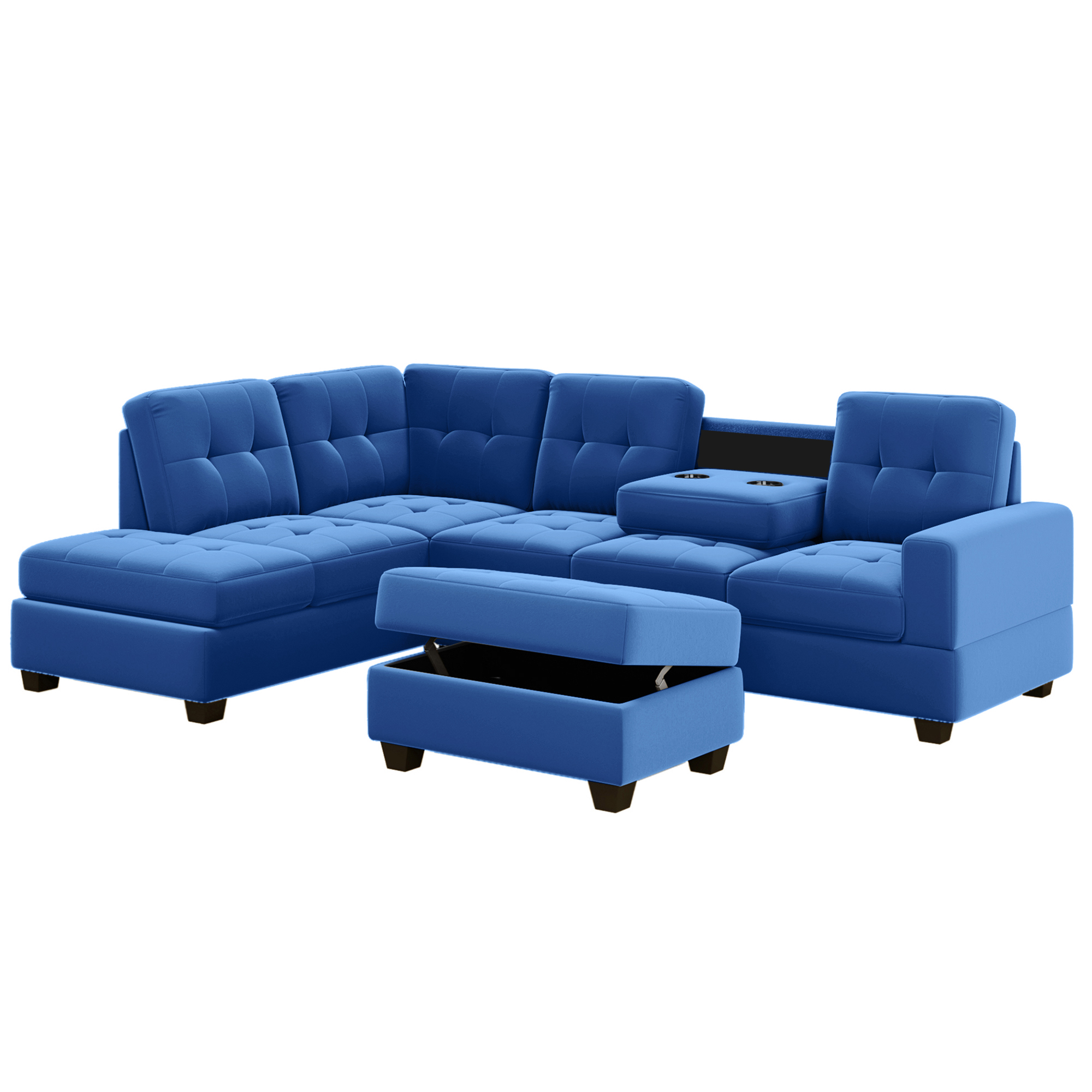 Clearance! Orisfur. Modern Sectional Sofa with Reversible Chaise, L Shaped Couch Set with