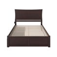 thumbnail image 3 of Leo & Lacey Transitional Solid Wood Urban King Storage Platform Bed in Espresso, 3 of 9