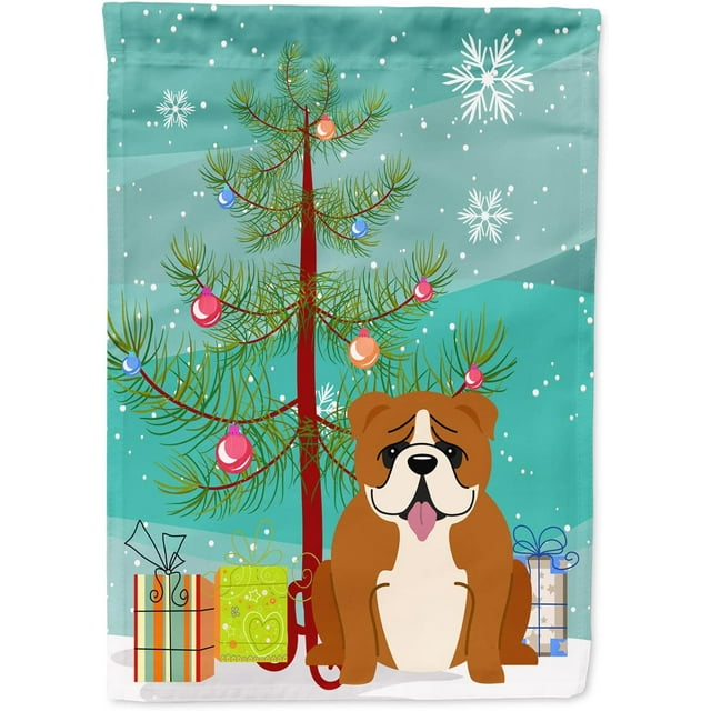 Caroline&#;s Treasures BBCHF Merry Christmas Tree Greater Swiss Mountain Dog House Flag Large Multicolor