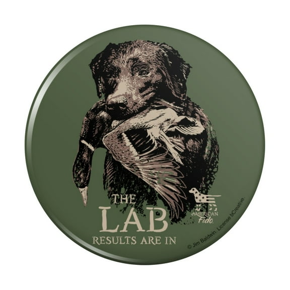 The Lab Results are in Labrador Duck Hunting Pinback Button Pin