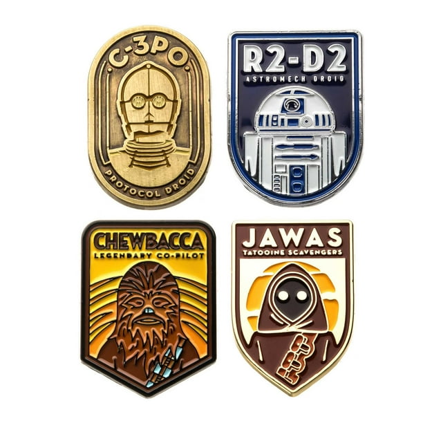 Star Wars - Star Wars Enamel Pins | R2D2 | C3PO | Jawa | Chewbacca
