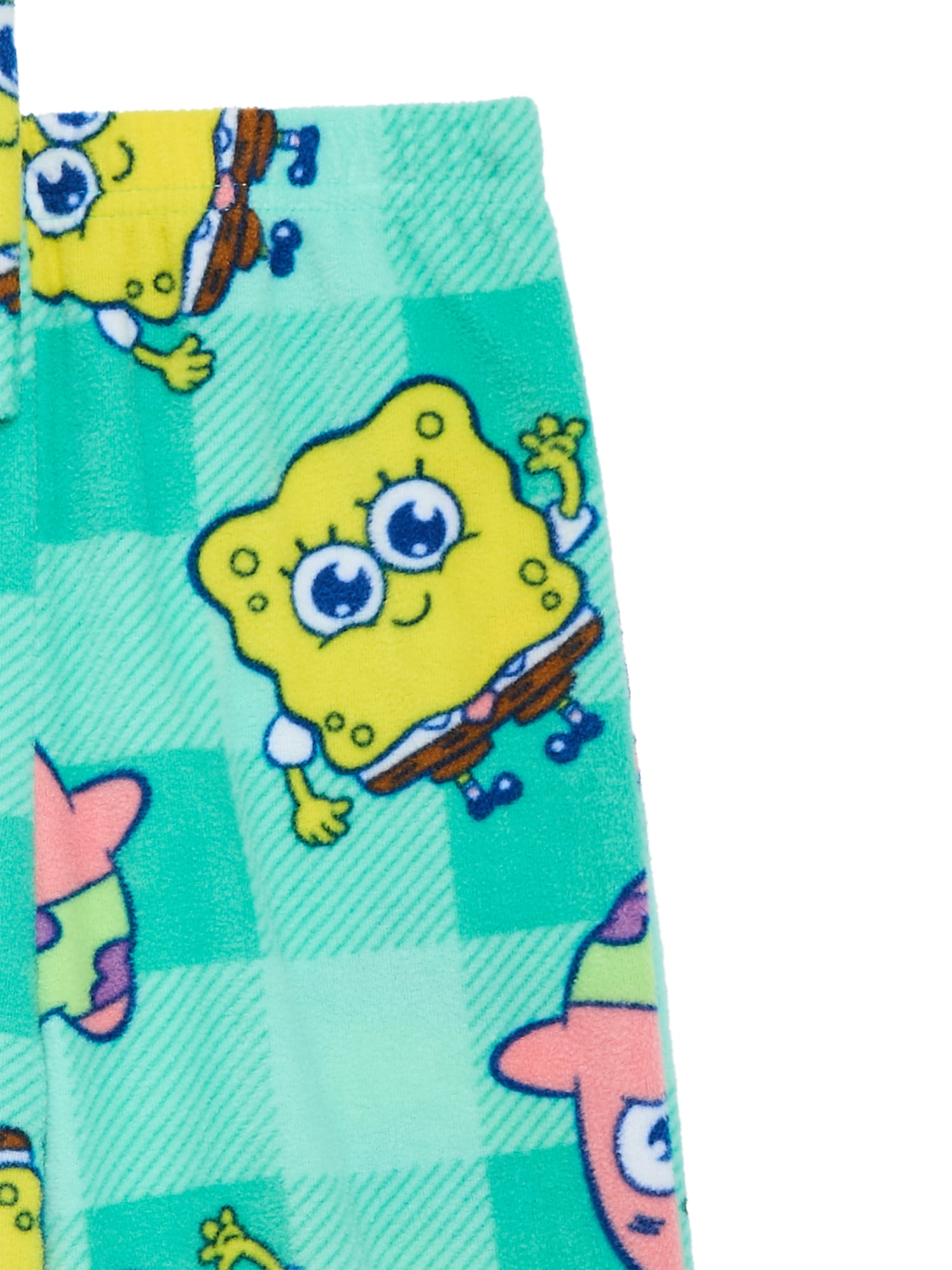 SpongeBob SquarePants Unisex Toddler Microfleece Pajama Top and Pants Set, 2-Piece, Sizes 12M-5T