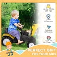 thumbnail image 3 of Aosom Kids Ride On Excavator, Pedal Digger, Construction Truck with Horn for Kids and Toddlers 3+, Yellow, 3 of 5