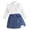 a59-White, variant on KPOPLK Toddler Girl Clothes 2Pcs 2T 3T 4T 5T 6T 7T Ruffle Turtleneck Sweater Pearl Denim Skirt Set Preppy Outfit for Kids,Size 6-7 Years