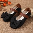 thumbnail image 5 of Womens Preppy Vintage Mary Jane Flats Faux Suede Bow Hook-and-Loop Strap Round Toe Cushioned Insole Non-Slip Sole Black,Size 9.5, 5 of 9