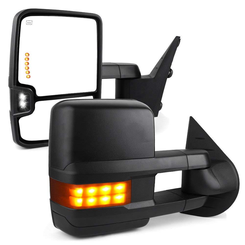Left+Right Power Heated Side Mirrors Towing for 2007-2014 Chevy GMC 2500 3500HD