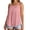 Pink-1, variant on Womens Tank Tops Built in Bra Sleeveless Square Neck Tank Wide Strap Pleated Blouse Flowy Loose Fit Summer Blouse Size L