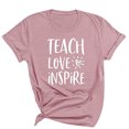 thumbnail image 2 of Ichuanyi liquidación mujer letras casuales camisas de impresión manga corta tops blusa túnica ICHUANYI WER2023081604833, 2 of 3