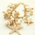 thumbnail image 3 of Naturegr Beach Bracelet Cute Adjustable Gold Plated Ocean Multi-style Chain Beach Bracelet, 3 of 7